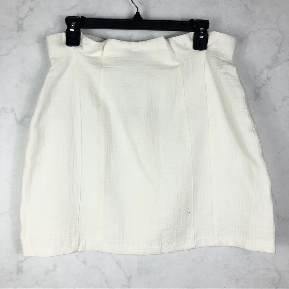 [Topshop] White Button Down Skirt